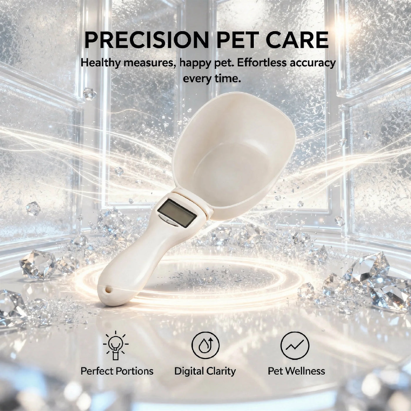 Food Measuring Spoon with Electronic Scale, High Precision Digital Pet Food Scale, Portion Control Weigher, Easy to Clean