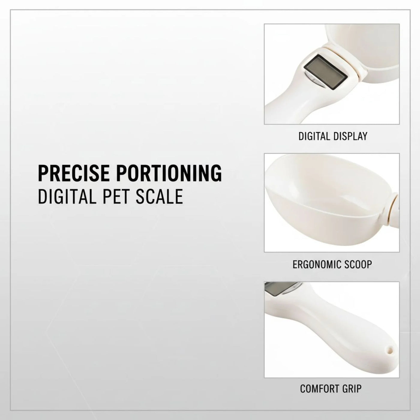 Food Measuring Spoon with Electronic Scale, High Precision Digital Pet Food Scale, Portion Control Weigher, Easy to Clean