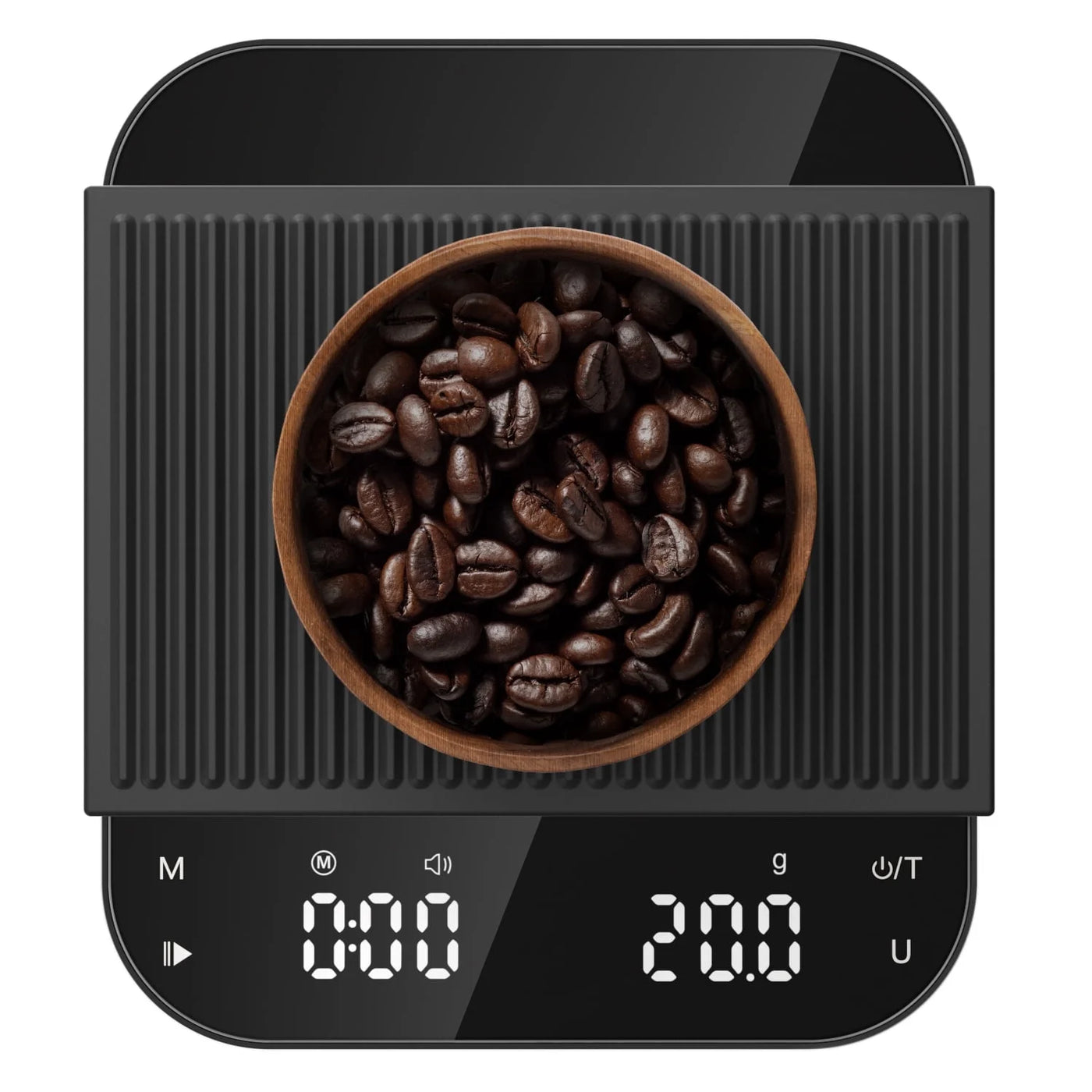 Coffee Scale with Timer, 0.1g/3kg Precision Rechargeable Digital Espresso Scale with LCD Display, Coffee Bean Weighing, Removable Waterproof Cover