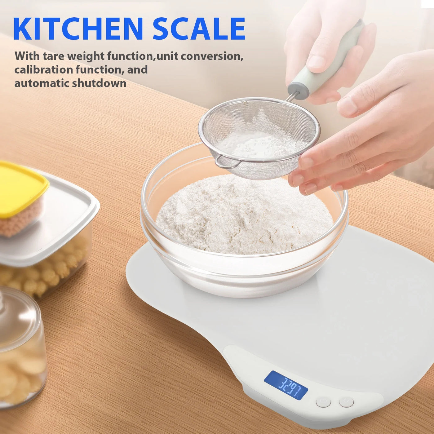 Small Animal Digital Scale, 14x10 Inch Puppy Scale, 33 Lbs Capacity Kitten Weight Scale with Tare Function for Newborn Pets, White