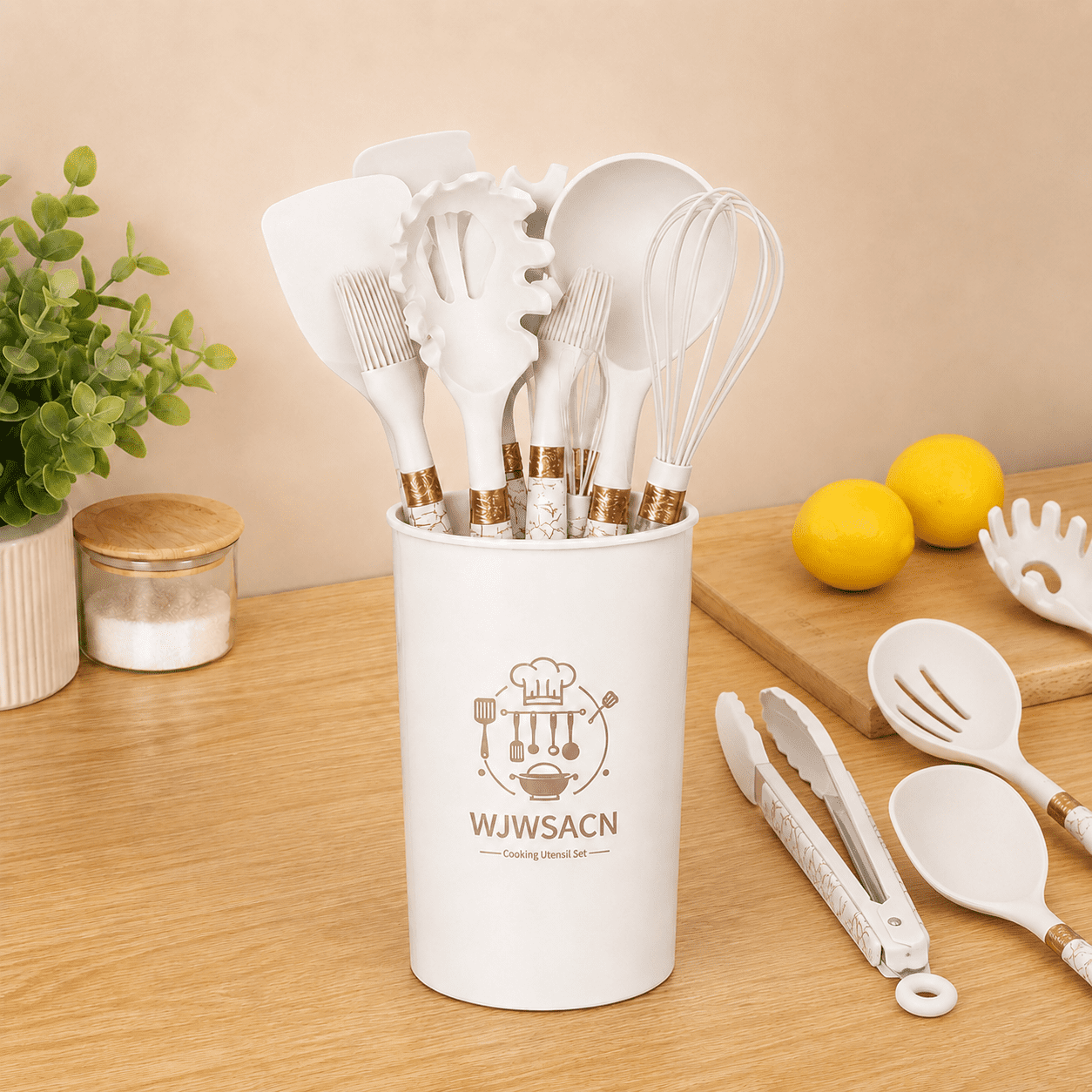 Cooking Utensils Set, 12-Piece Kitchen Silicone Utensils Set, Heat Resistant, Food Grade Utensil Sets with Handle