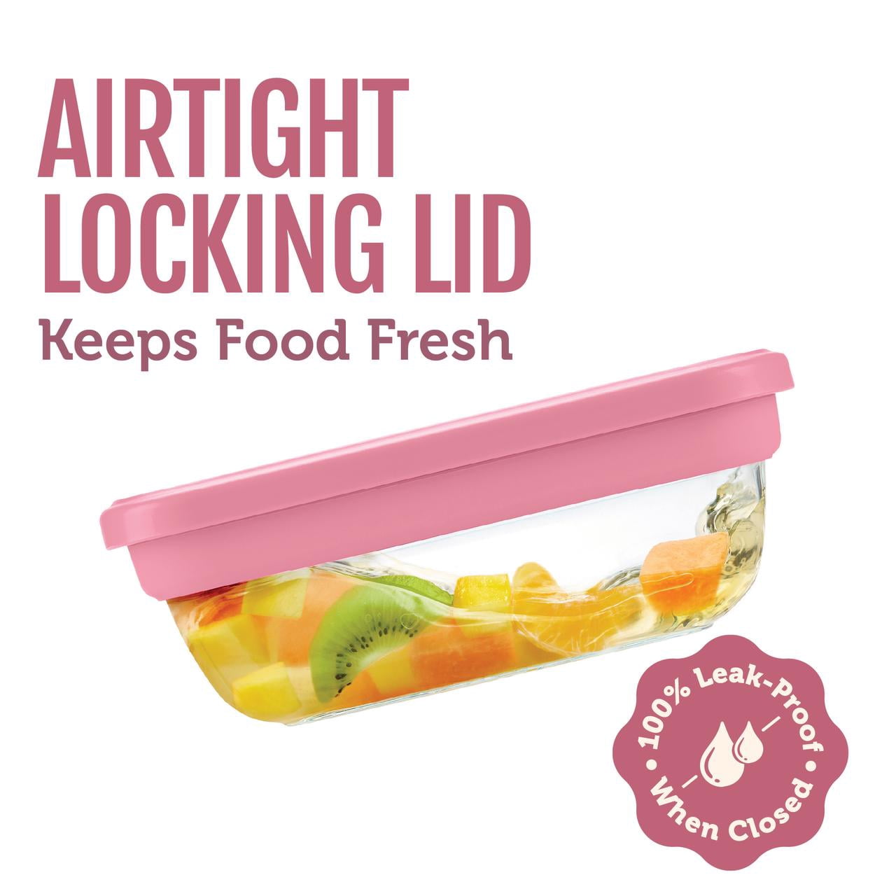Fresh Stack Glass 3.7cup Food Storage Container, Designed to Help with Pantry Storage and Everyday Organization
