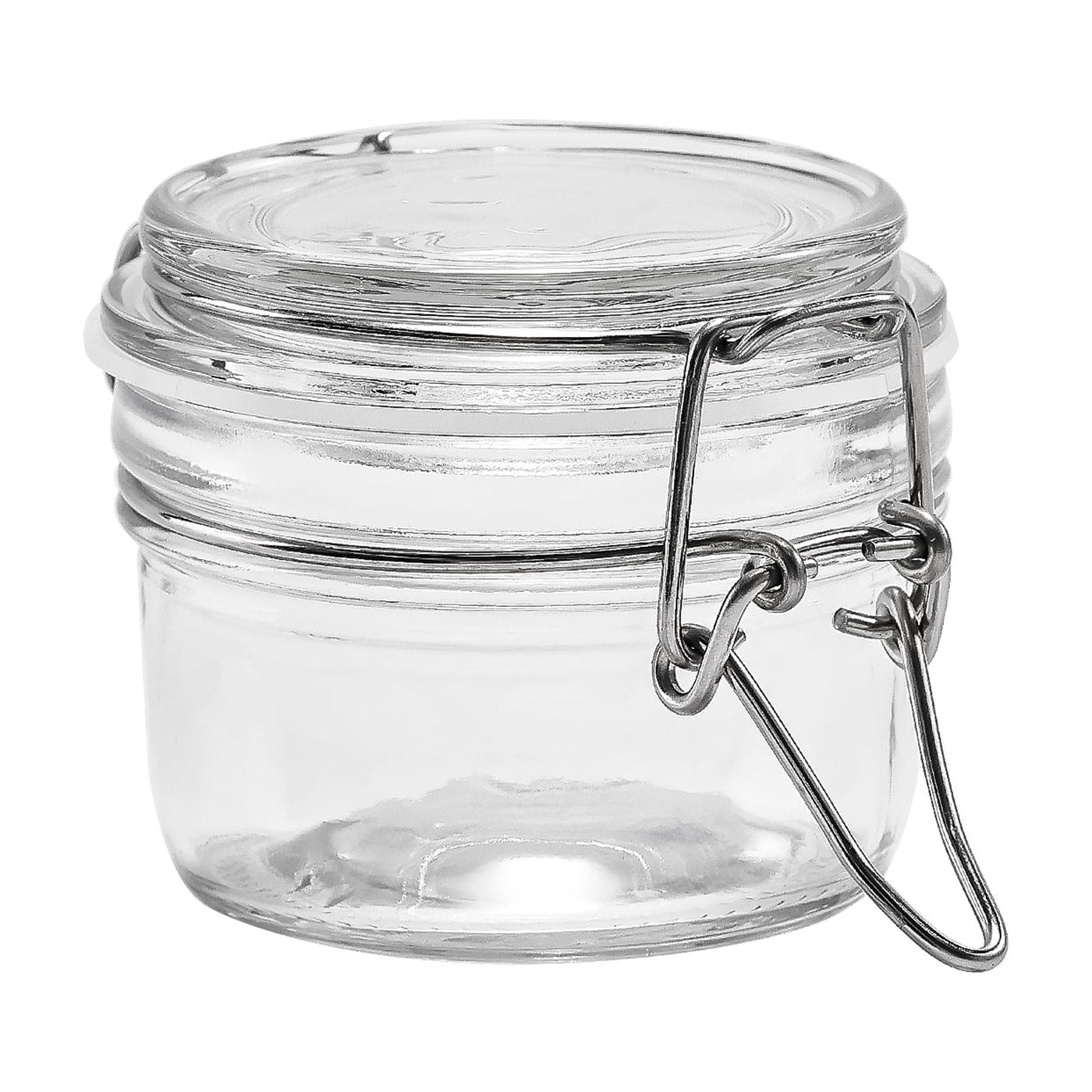 (2-pack) Glass Airtight Food Storage Jar with Lid, Clear Cereal and Dry Food Storage Container for Kitchen Pantry Organization