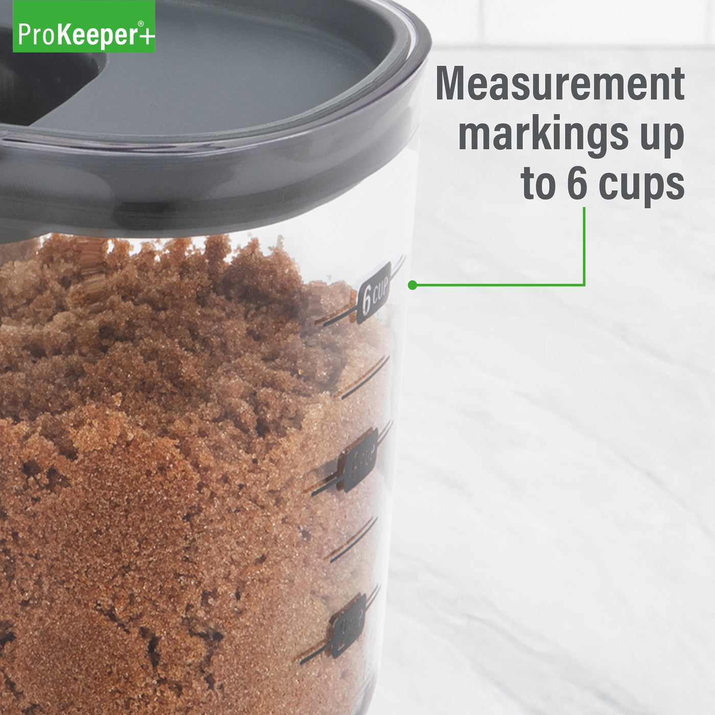 Brown Sugar + Airtight Container with Terra Cotta Stone for Food Storage, Made for Pantry Organization and Food Storage