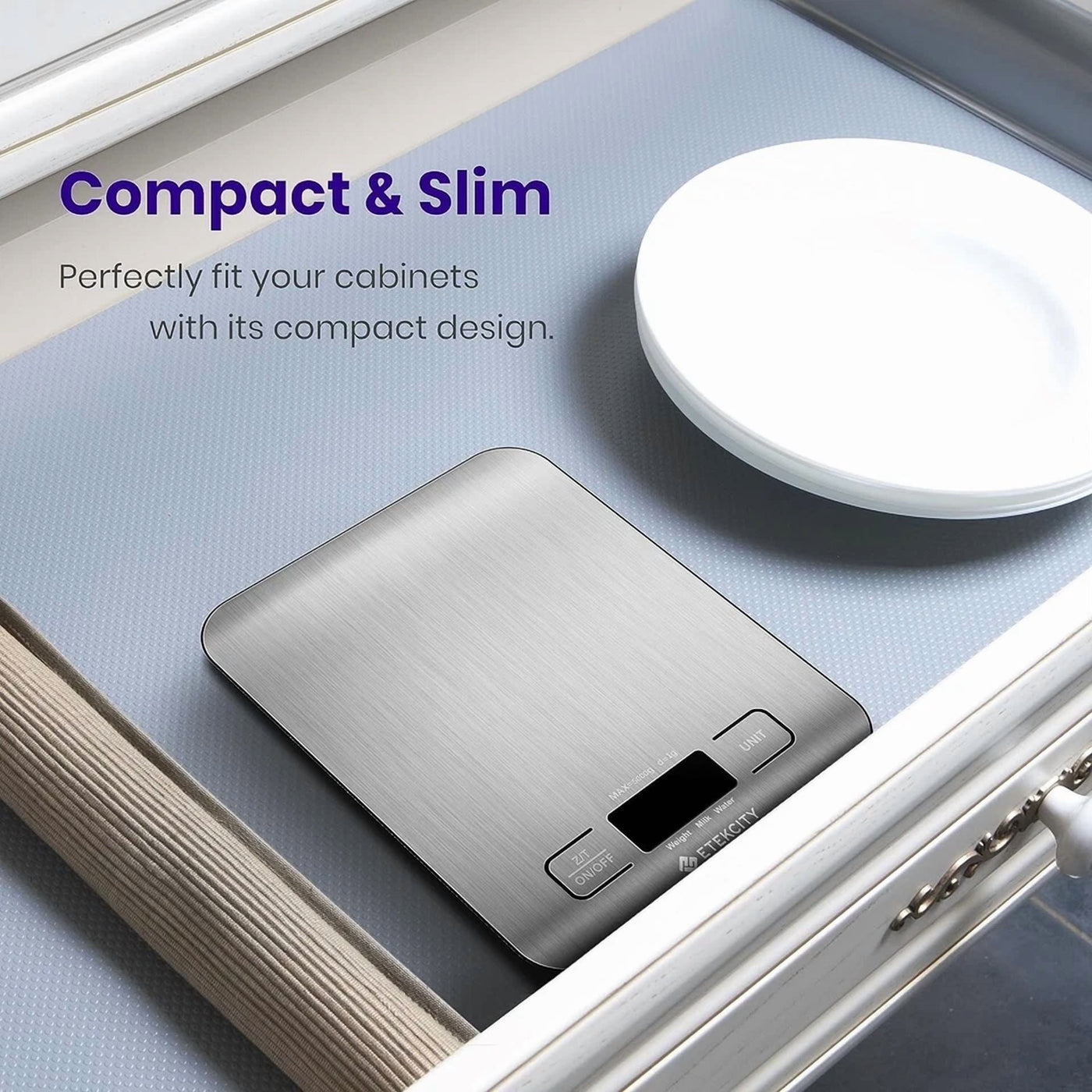 Kitchen Scale 22Lb Capacity Stainless Steel Unit Conversion for Jewelry Baking, for Accurate Kitchen, Food and Portion Weighing
