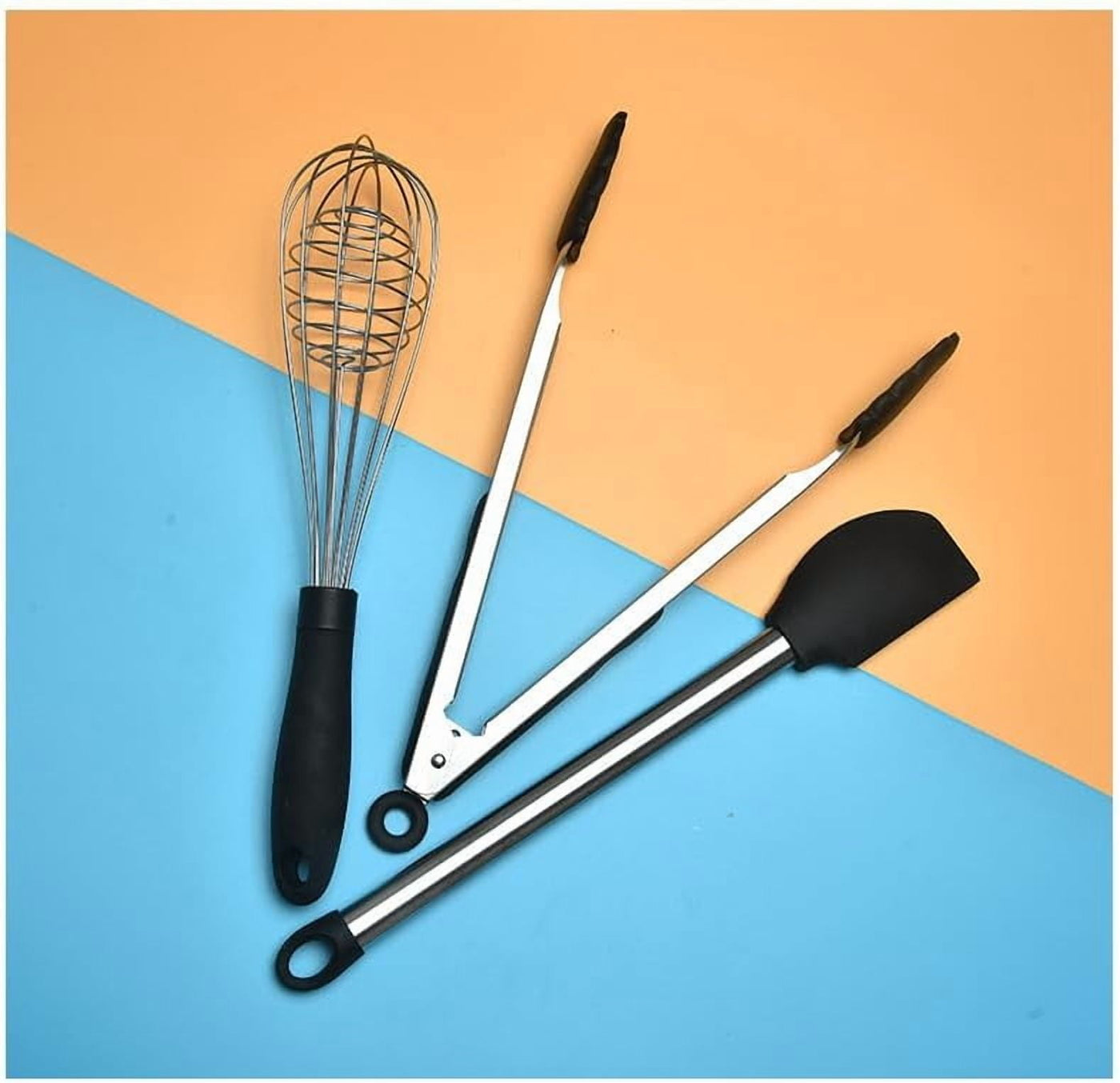 9-Piece Silicone Cooking Utensils Set with Holder, Heat Resistant Kitchen Utensils Set of Slotted Spatula, Spoons, Whisk, Tong