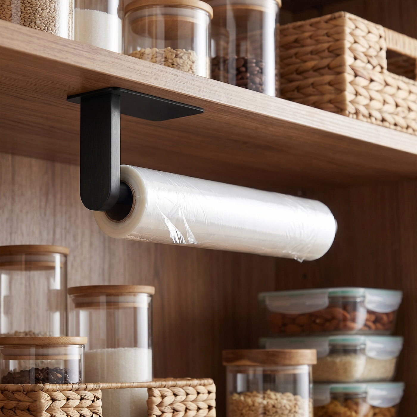 Wall Mount Metal Rustproof Kitchen Towel Rack Black A 10.6x3.1inch, for Drying Dishes, Wiping Counters and Everyday Kitchen Cleaning