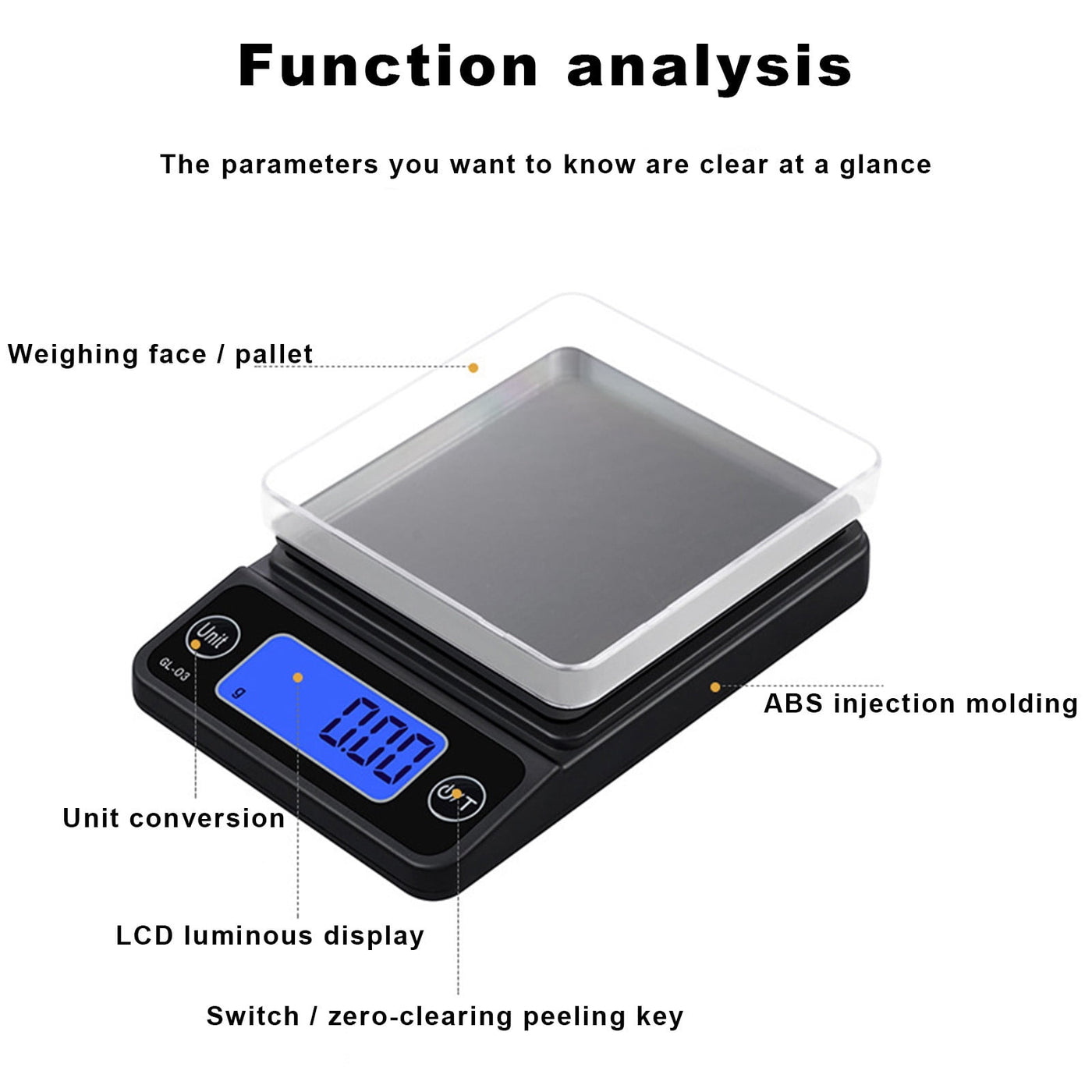 Lomaiwei Multifunctional Mini Digital Food Scale for Cooking Baking and Meal Prep Weight Measuring Tool with Tare Function Kitchen Baking Weight Scale