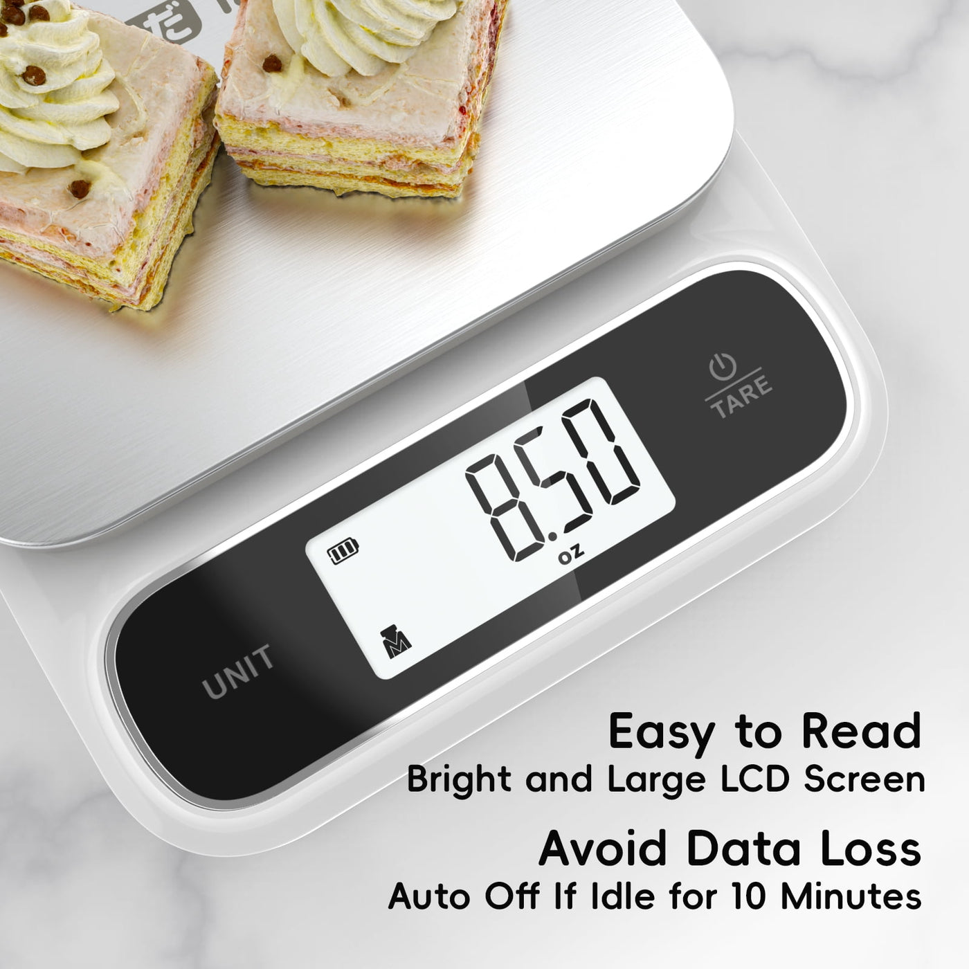 11lb Food Kitchen Digital Scale with 0.01oz/0.1g Precision Ipx6 Waterproof, Type-c Charging, Ounces and Grams for Weight Loss, Cooking, Baking