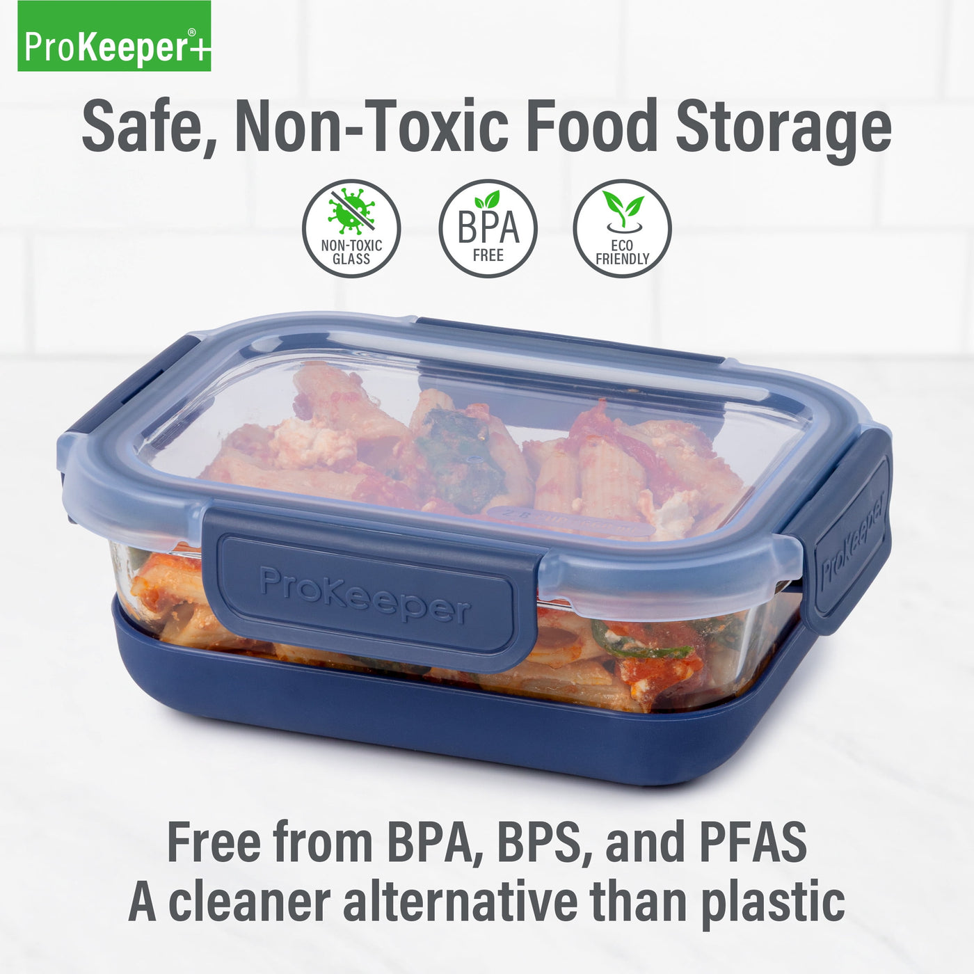 + 2.8 Cup Glass Food Storage Container with Silicone Base, Well Suited to Refrigerator Organization, for Pantry Organization
