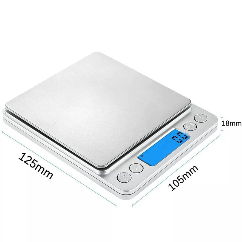 Digital Scale, Kitchen Scale 2000g X 0.1g Jewelry Gold Silver Coin Gram Pocket Size Herb Grain, for Accurate Kitchen, Food and Portion Weighing
