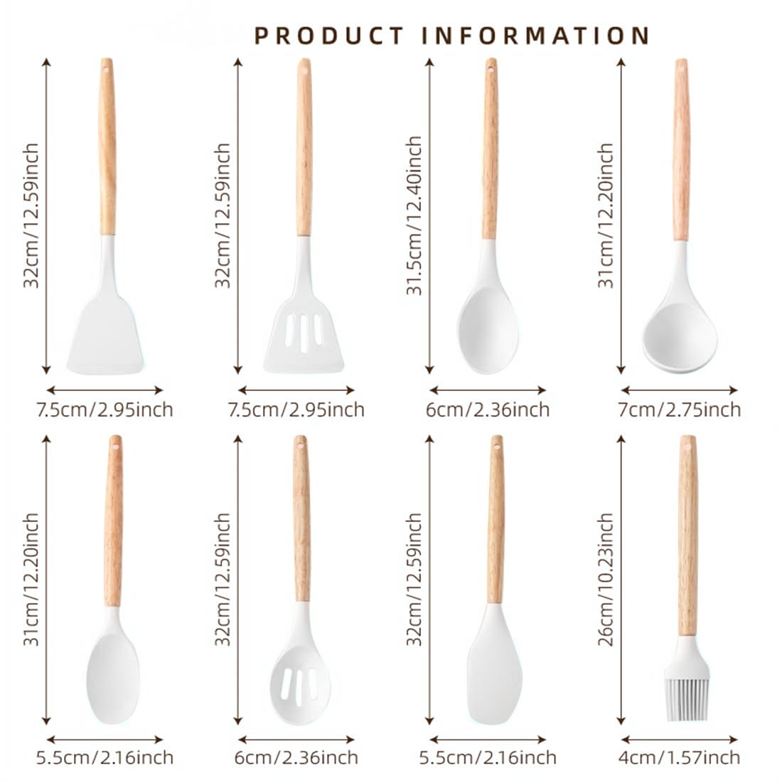 19-Piece Kitchen Utensils Set for Cooking, 11 Cooking Utensils, 6 Knife Set Beige, 3 Utensil Sets, Kitchen Utensils