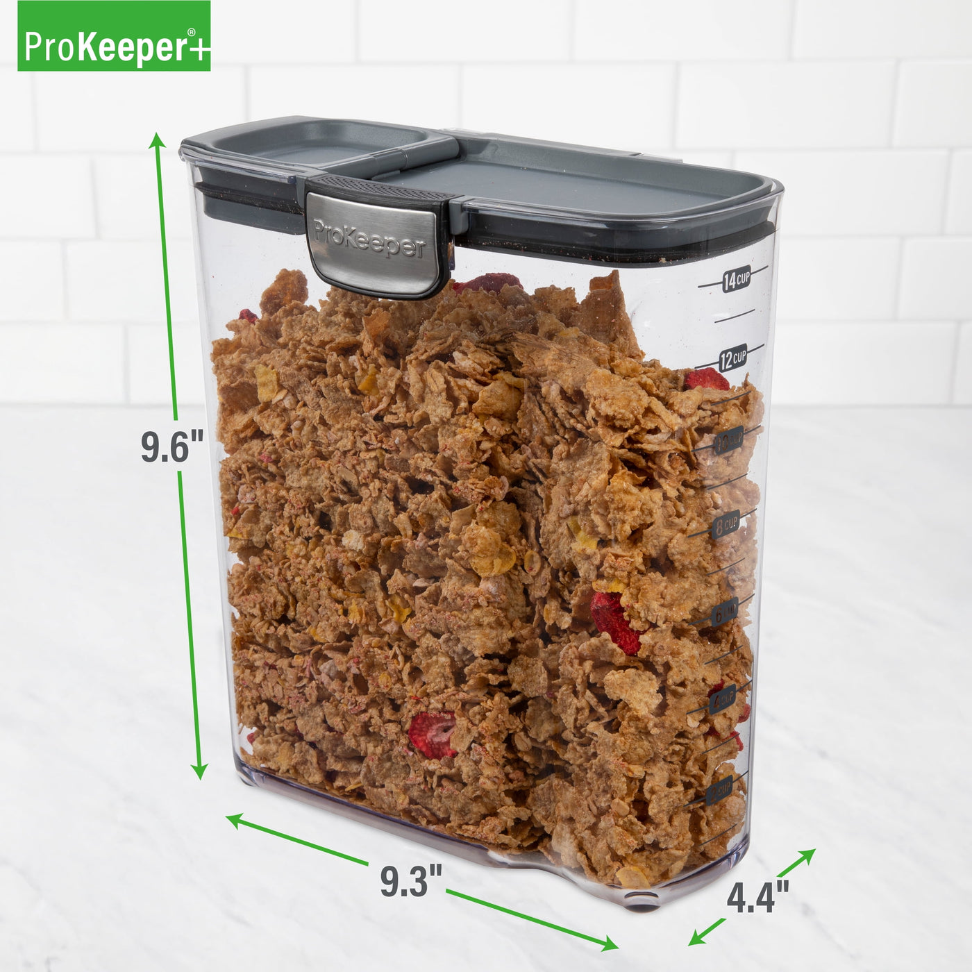 + Cereal Airtight Food Storage Container 14 Cups, Designed to Help with Pantry Organization and Food Storage