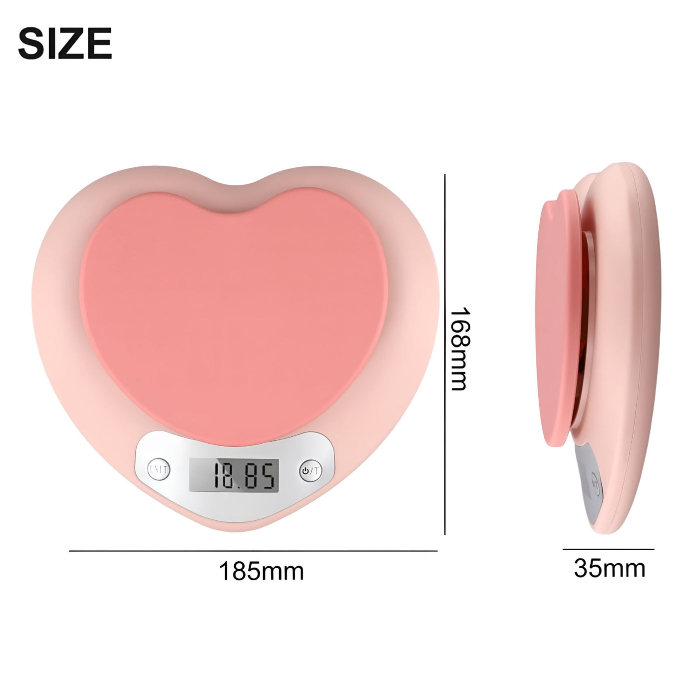 2026 Heart-shaped Kitchen Scale 5Kg Precision LCD Display for Accurate Weighing Kitchen Weighing Scales for Baking, Meal Prep, Portion Control