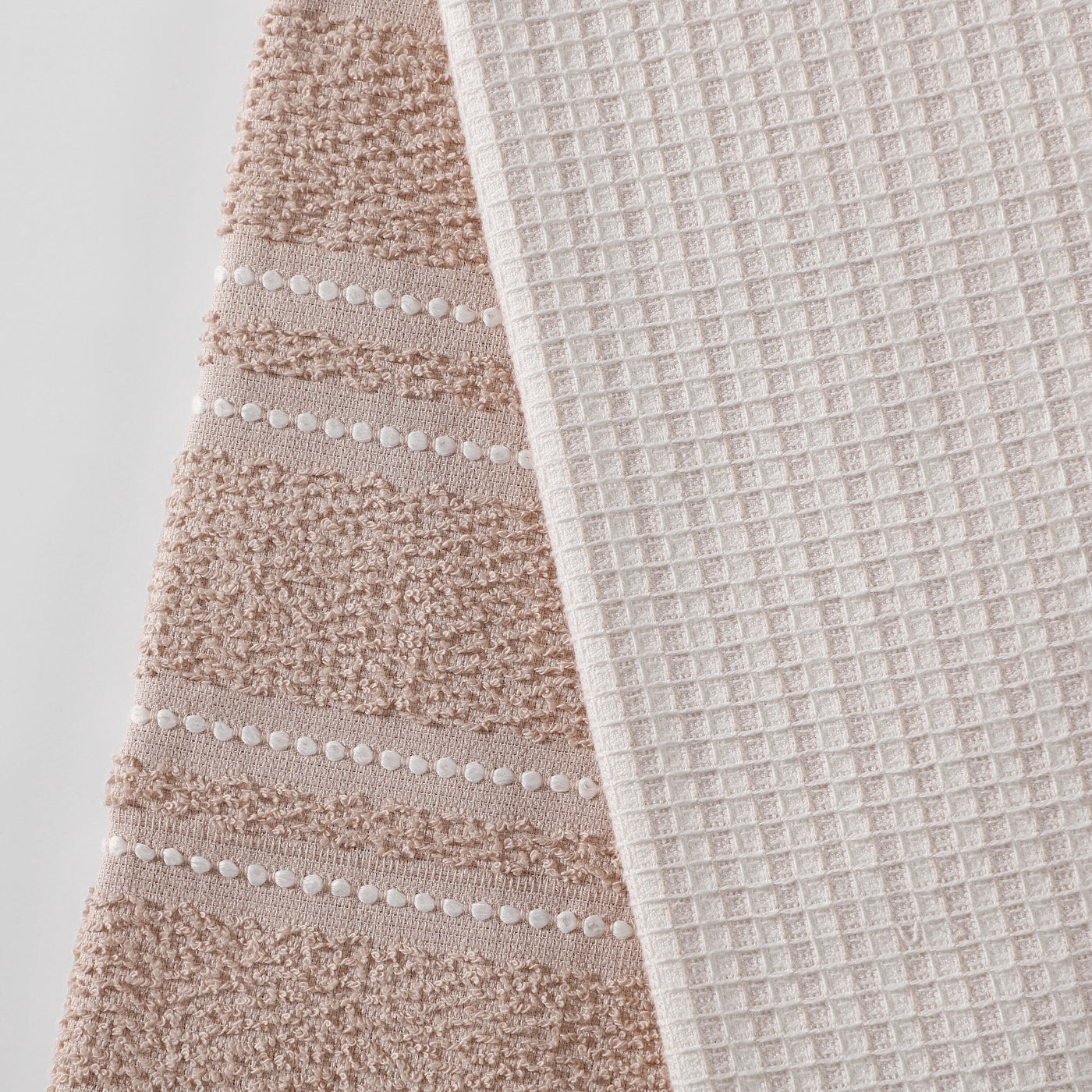 Latte Swirl Kitchen Towels 2-Pack, for Drying Dishes, Wiping Counters and Everyday Kitchen Cleaning, Durable Design for Daily Home Use