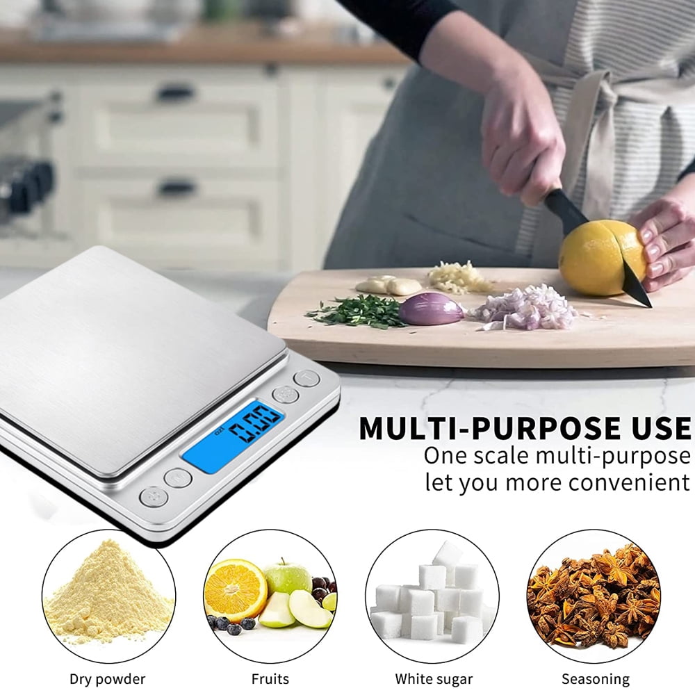 Digital Kitchen Food Scale, Tray, Battery Powered, Automatic Shut-off, Digital Display, for Accurate Kitchen, Food and Portion Weighing