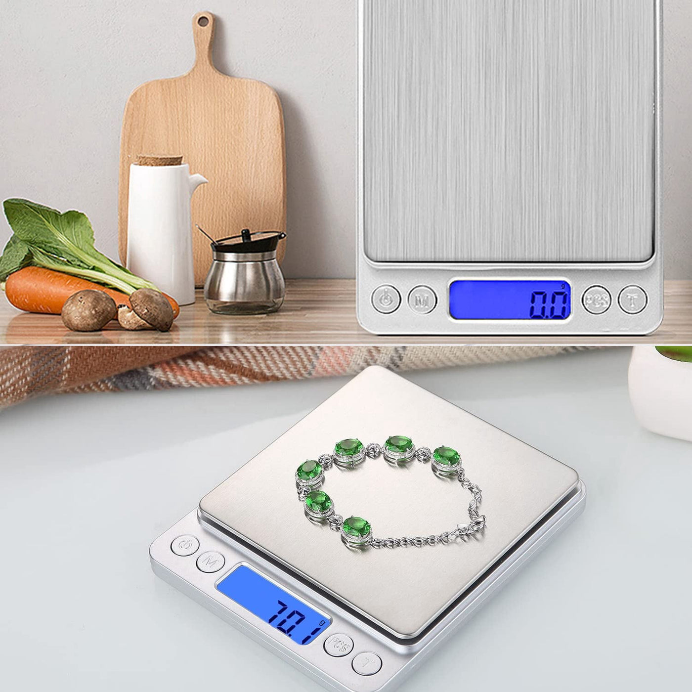 Digital Kitchen Scale, 3kg/0.1g, Mini Pocket Jewelry Scale, Multifunctional Food Scale with Backlit LCD Display for Cooking Baking Coffee Postal