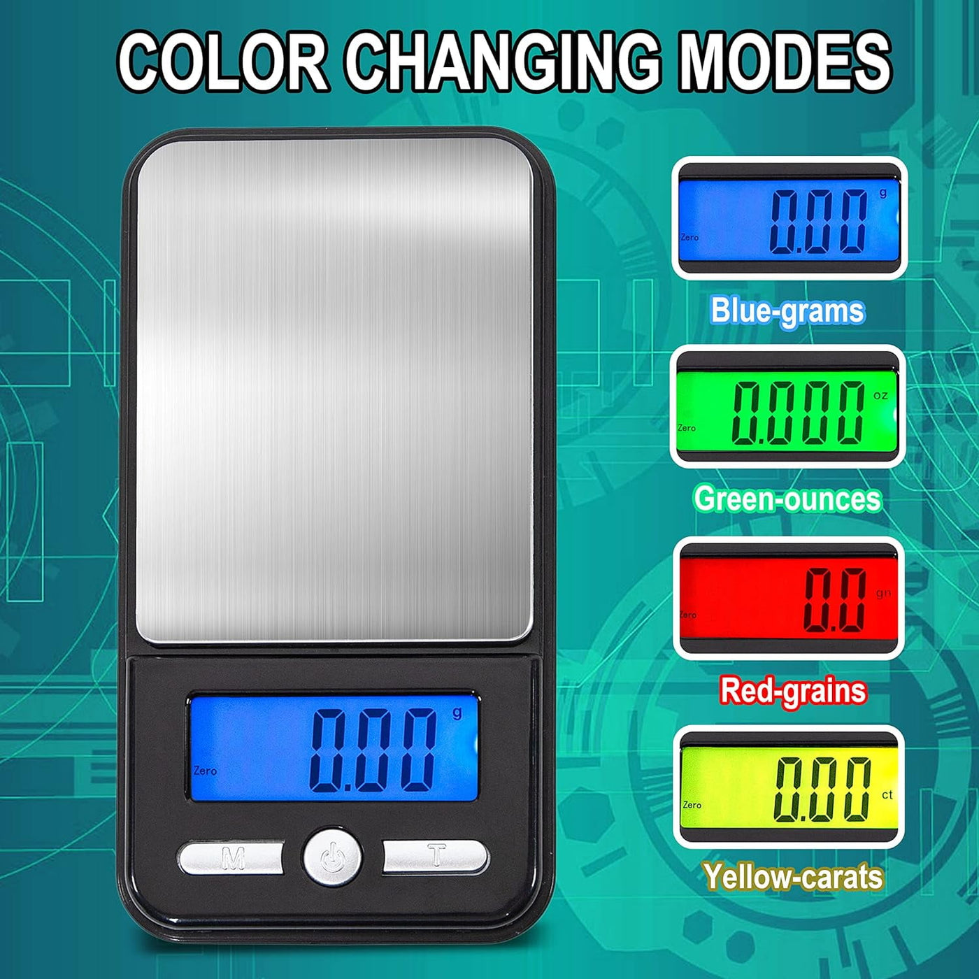Digital Pocket Weight Scale, Stainless Steel, Black 150g, for Accurate Kitchen, Food and Portion Weighing