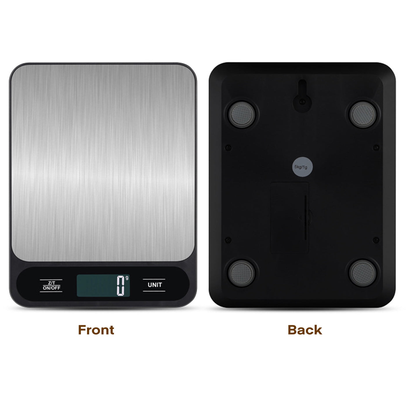 Food Scale, Baking Food Gram Scale, 11 Lbs Kitchen Scale with Multiple Measurement Units, Tare Function, LCD Display, Stainless Steel