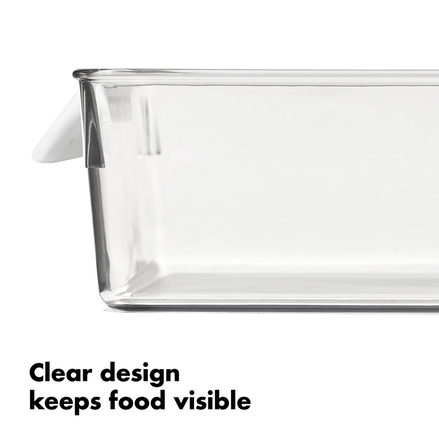Refrigerator Organizer Container with Handle, 8-Inch X 10-Inch, Clear, for Pantry Organization, Meal Prep and Dry Food Storage