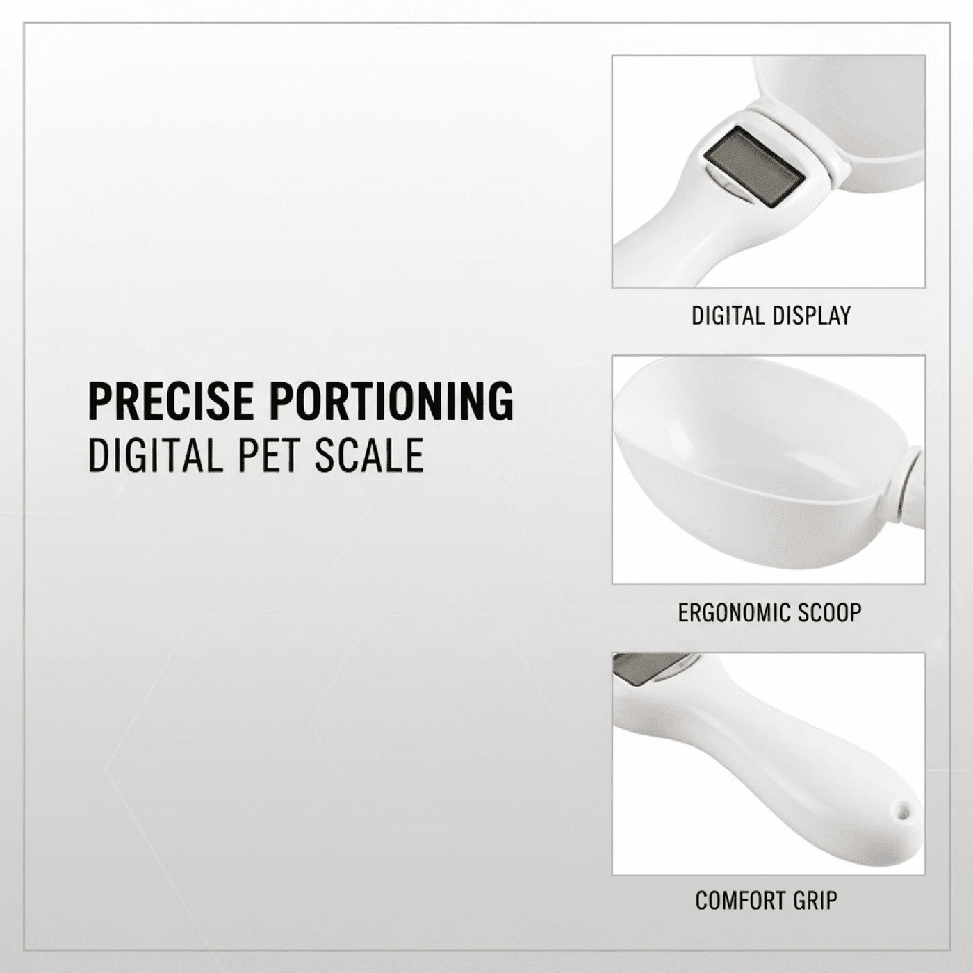 Food Measuring Spoon with Electronic Scale, High Precision Digital Pet Food Scale, Portion Control Weigher, Easy to Clean