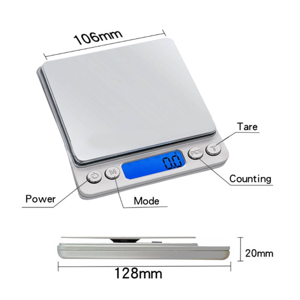 Digital Kitchen Food Scale, Tray, Battery Powered, Automatic Shut-off, Digital Display, for Accurate Kitchen, Food and Portion Weighing
