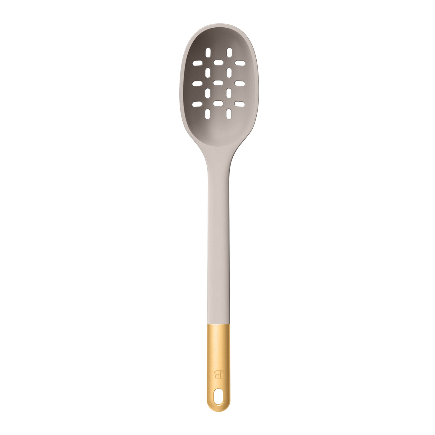 Beautiful 6-Piece Silicone Kitchen Utensil Tool Set with Rotating Rack By, Porcini Taupe, for Cooking, Mixing, Serving and Nonstick Cookware