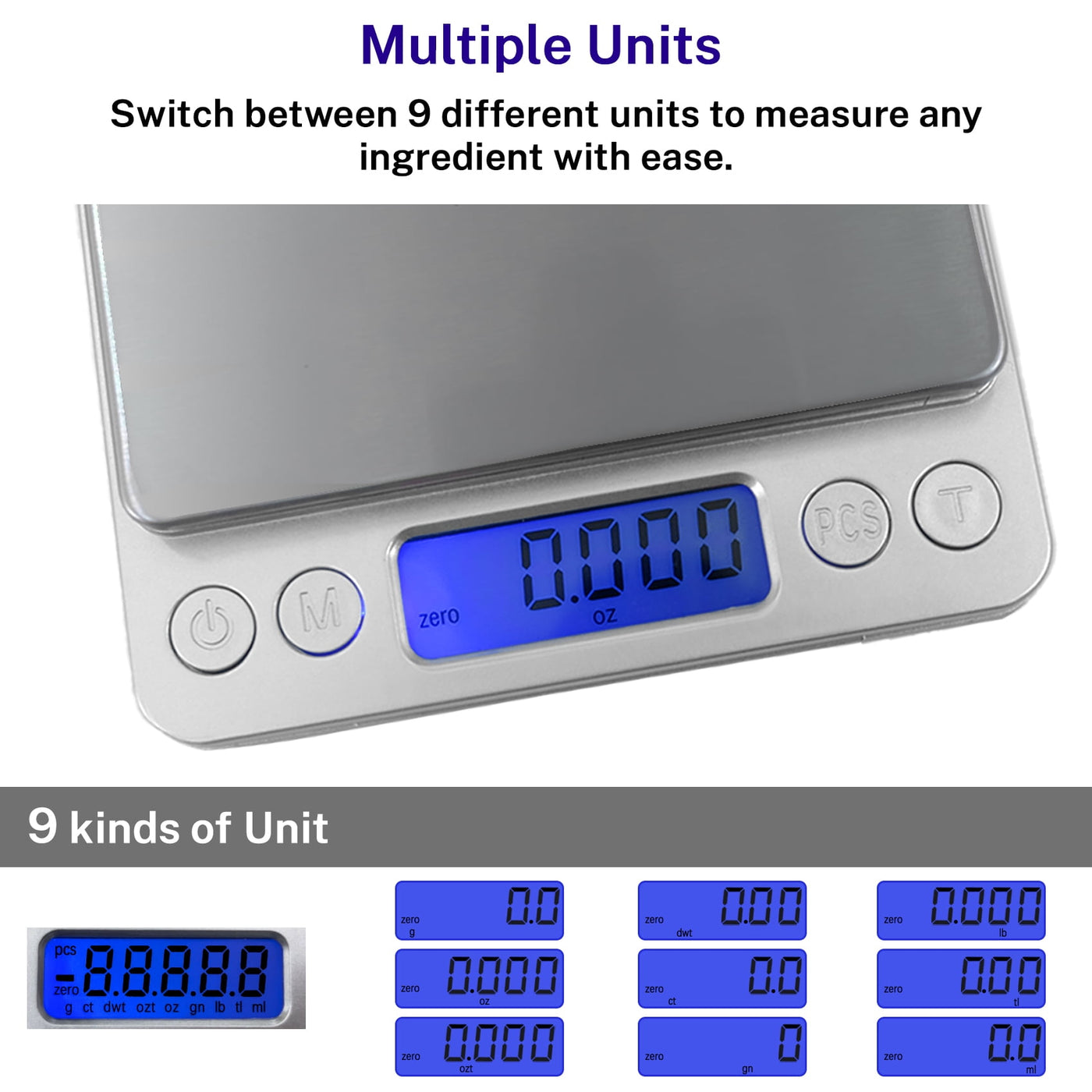 Digital Kitchen Scale High Precision Food Scale Grams and Ounces for Cooking Baking, for Accurate Kitchen, Food and Portion Weighing