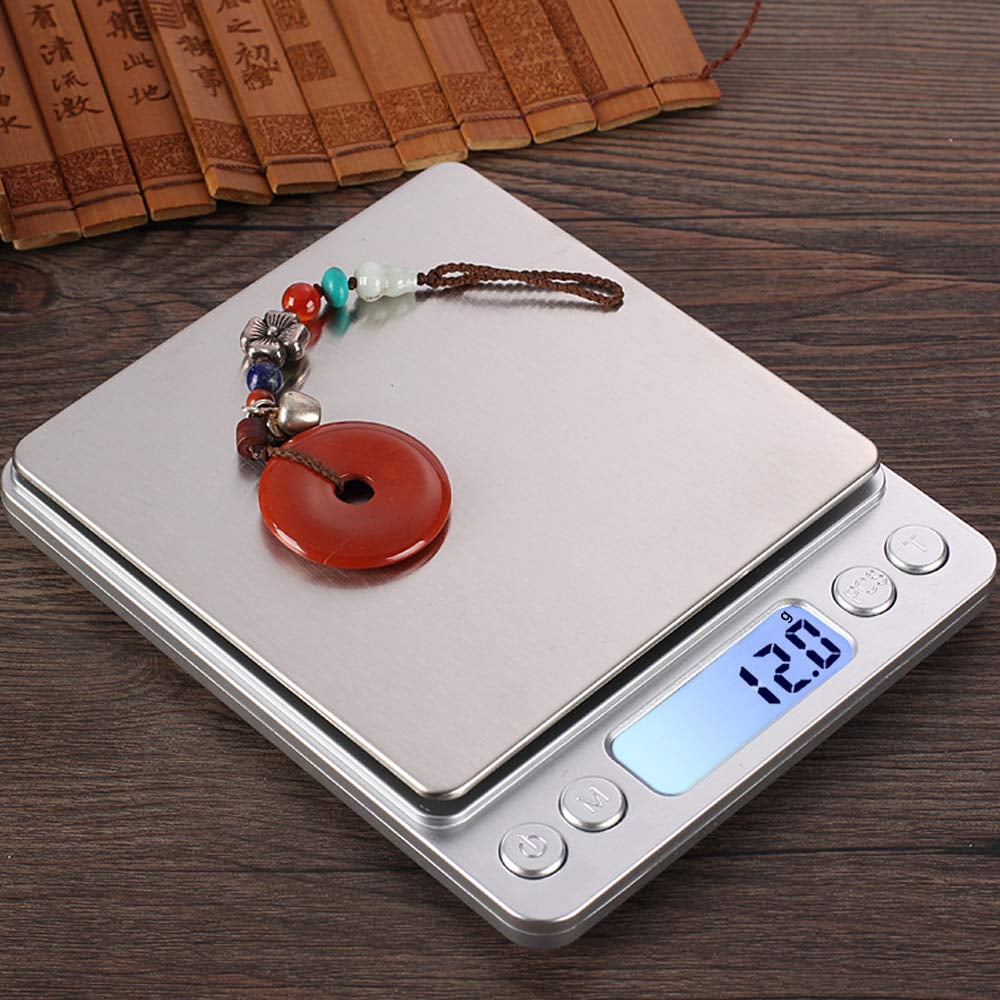 Digital Kitchen Scale, 3kg/0.1g, Mini Pocket Jewelry Scale, Multifunctional Food Scale with Backlit LCD Display for Cooking Baking Coffee Postal