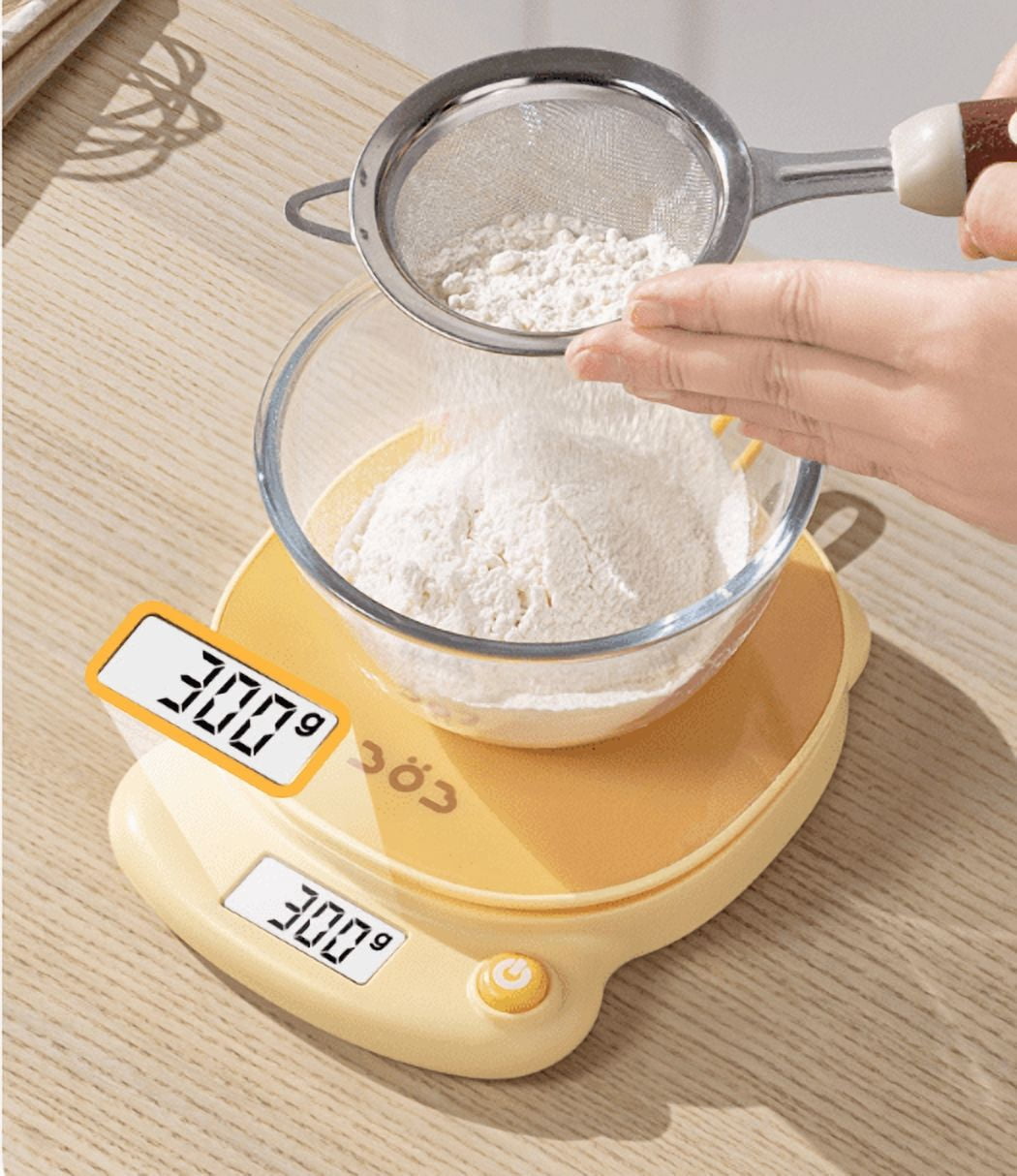 High Precision Mini Electronic Scale Gram Scale Household Food Scale Baking Scale Gram Weighing for Kitchen (0-3kg Pink)