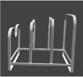 Metal Pot Lid Organizer Rack, U-shape Pan Lid Holder for Kitchen Cabinet, Countertop or Pantry Storage, White