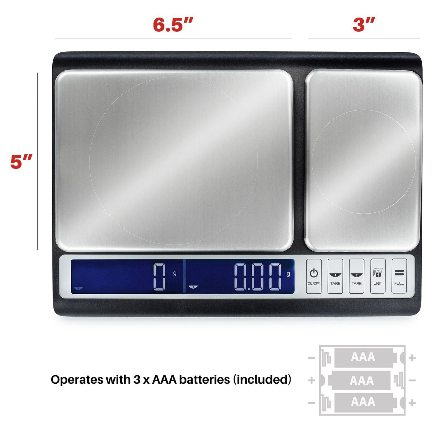 Smart Weigh 10kg X 0.01g Premium Dual Platform Digital Kitchen Food Scale, for Accurate Kitchen, Food and Portion Weighing