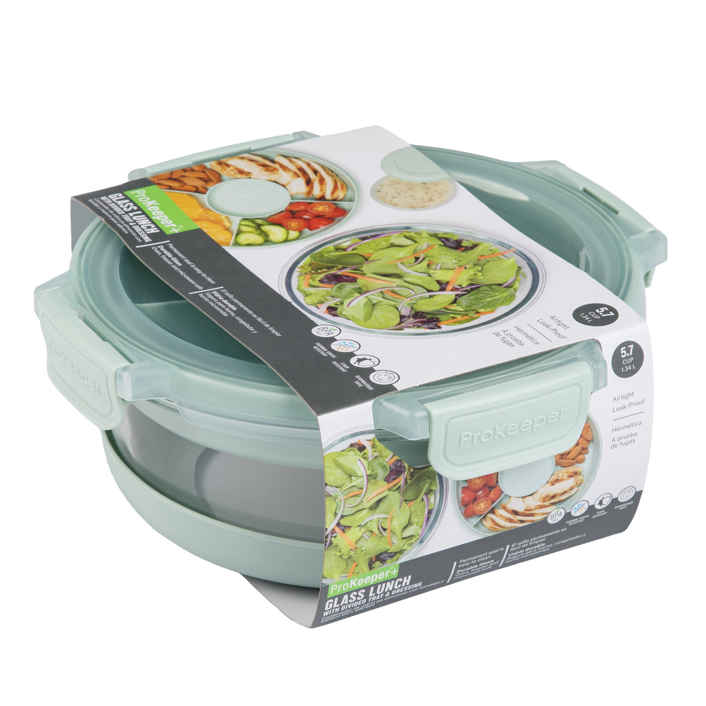 + 5.8 Cup Glass Food Storage Container with Silicone Base, Designed to Help with Pantry Storage and Everyday Organization