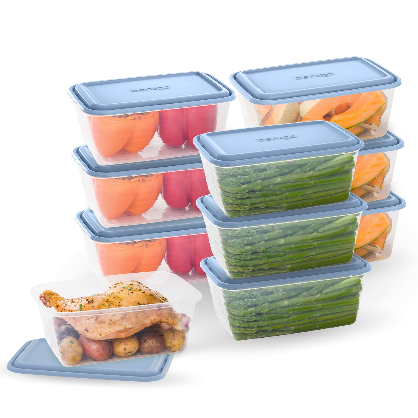 8 Cup Meal Prep Containers with Lids, Pfas and BPA Free Materials, Durable, Microwave, Freezer, and Dishwasher Safe to Go Food Storage Container