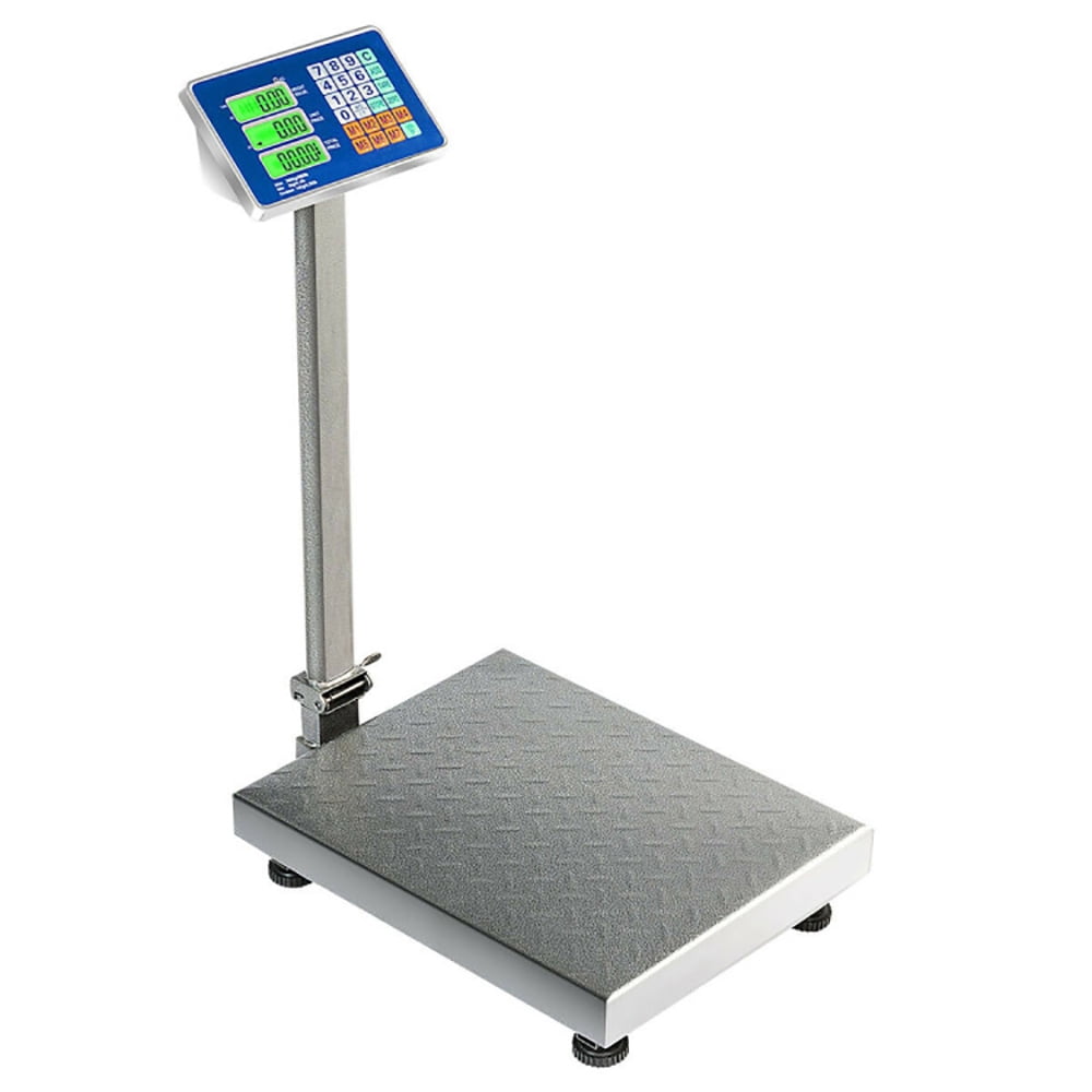 660 Lbs Weight Platform Scale Digital Floor Folding Scale, Price Computing Scale, Commercial Food Meat Produce Weighing Scale in Lb and Kg