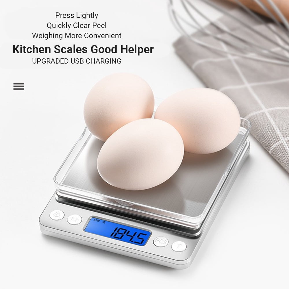Digital Kitchen Food Scale, Tray, Battery Powered, Automatic Shut-off, Digital Display, for Accurate Kitchen, Food and Portion Weighing