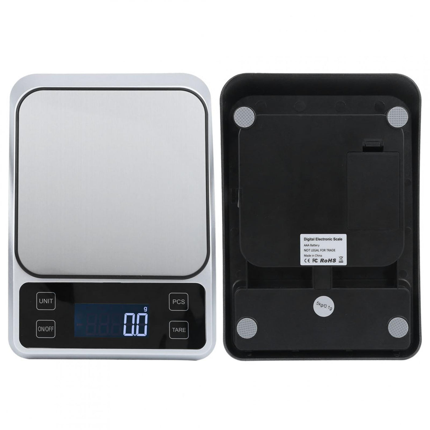 Stainless Steel Digital Kitchen Scale, Kitchen Scales, Maximum Capacity of A 5000G for Kitchen Food Weight Cooking