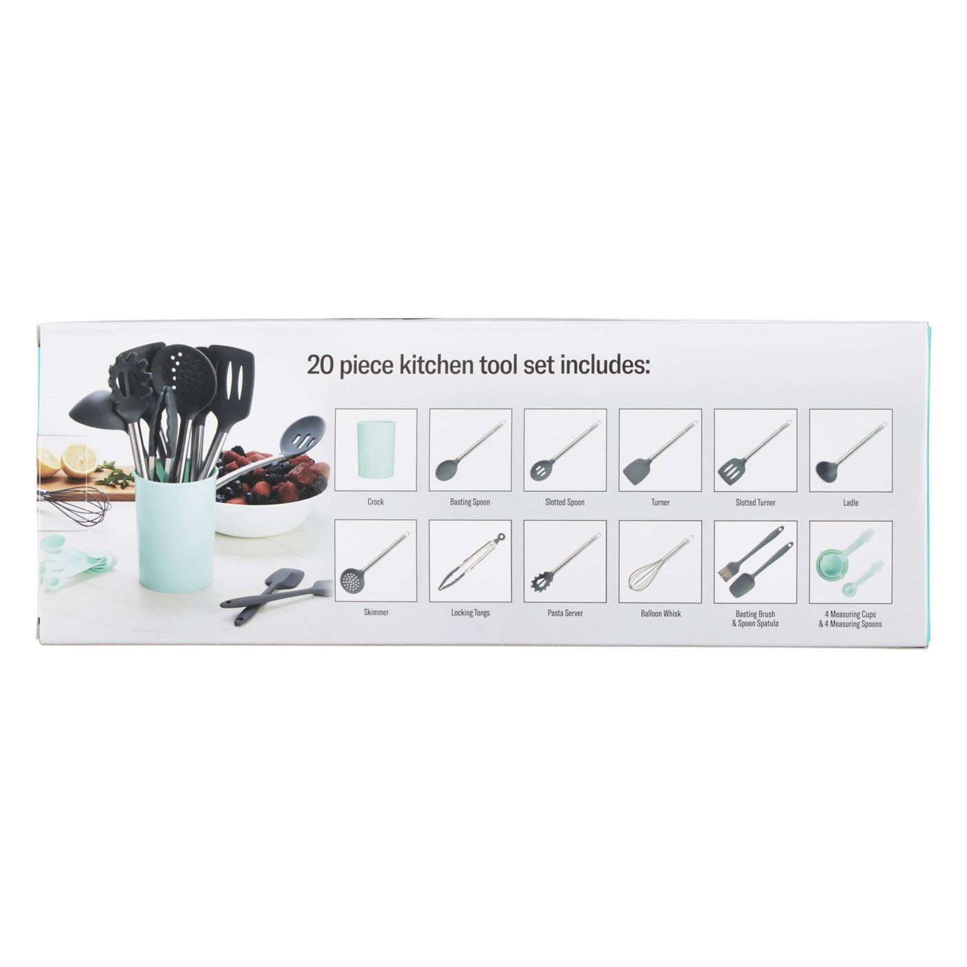 20-Piece Kitchen Tools and Gadget with Crock Set, for Everyday Home Kitchen Cooking, Storage and Organization