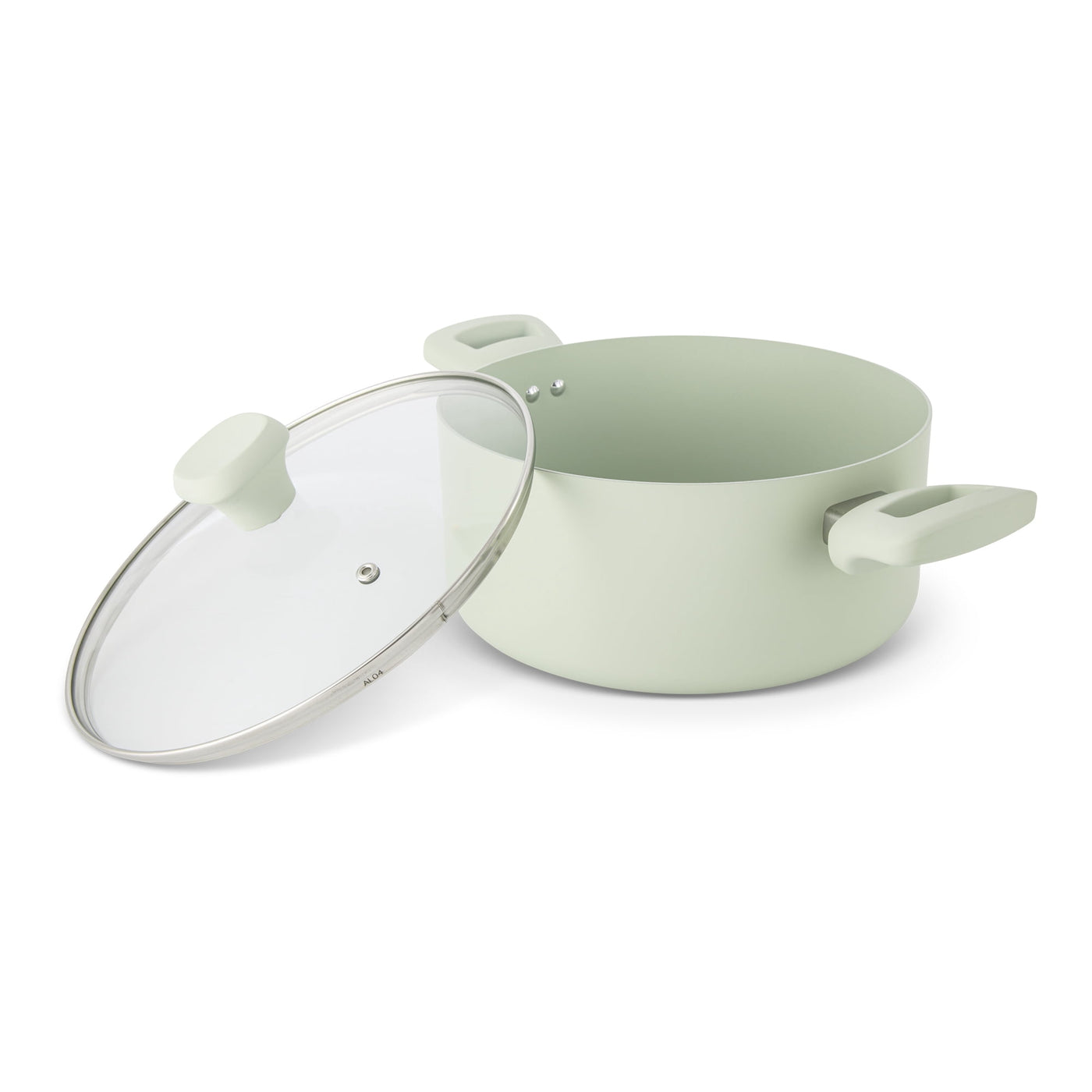 Elements By 5 QT Ceramic Nonstick Dutch Oven, Green, for Everyday Home Kitchen Cooking, Storage and Organization