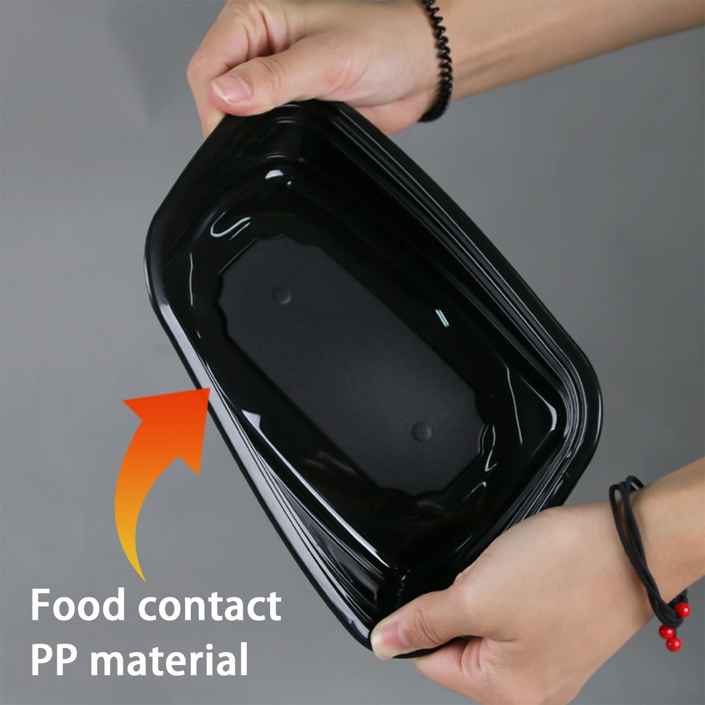 50 Packs Black Meal Prep Containers Reusable, Food Containers with Lids, to Go Container(24 Oz), for Pantry Organization