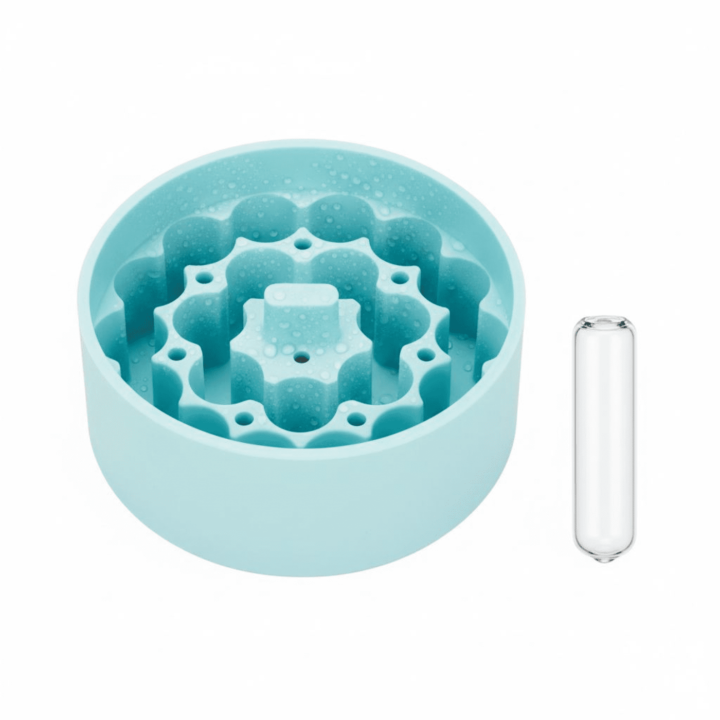 2-Piece Silicone Vial Storage Insert Set, Anti-tilt Organizer for 3ml Small Containers, Custom-fit Multi-hole and Four-slot Holder