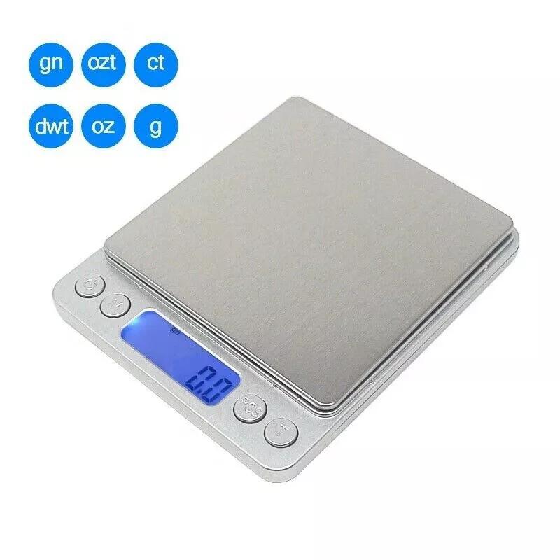 Digital Scale, Kitchen Scale 2000g X 0.1g Jewelry Gold Silver Coin Gram Pocket Size Herb Grain, for Accurate Kitchen, Food and Portion Weighing