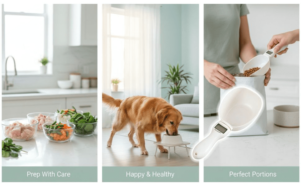 Food Measuring Spoon with Electronic Scale, High Precision Digital Pet Food Scale, Portion Control Weigher, Easy to Clean