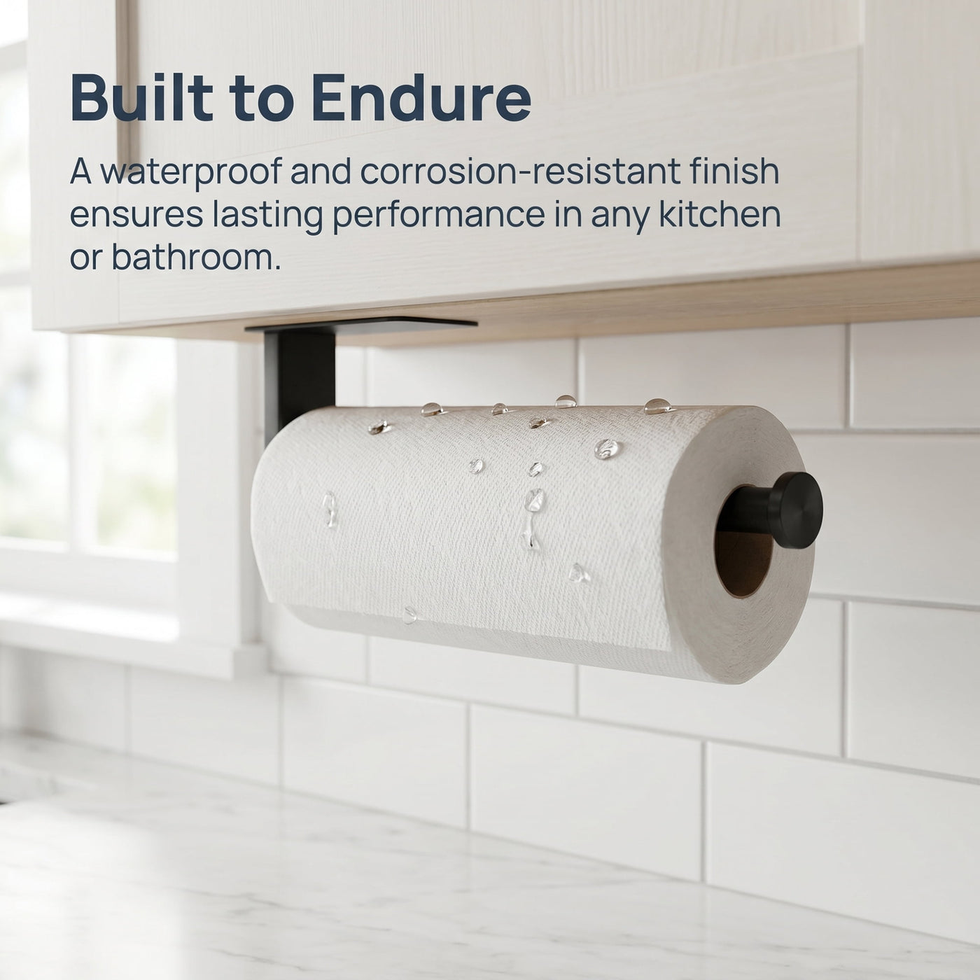 Wall Mount Metal Rustproof Kitchen Towel Rack Black A 10.6x3.1inch, for Drying Dishes, Wiping Counters and Everyday Kitchen Cleaning