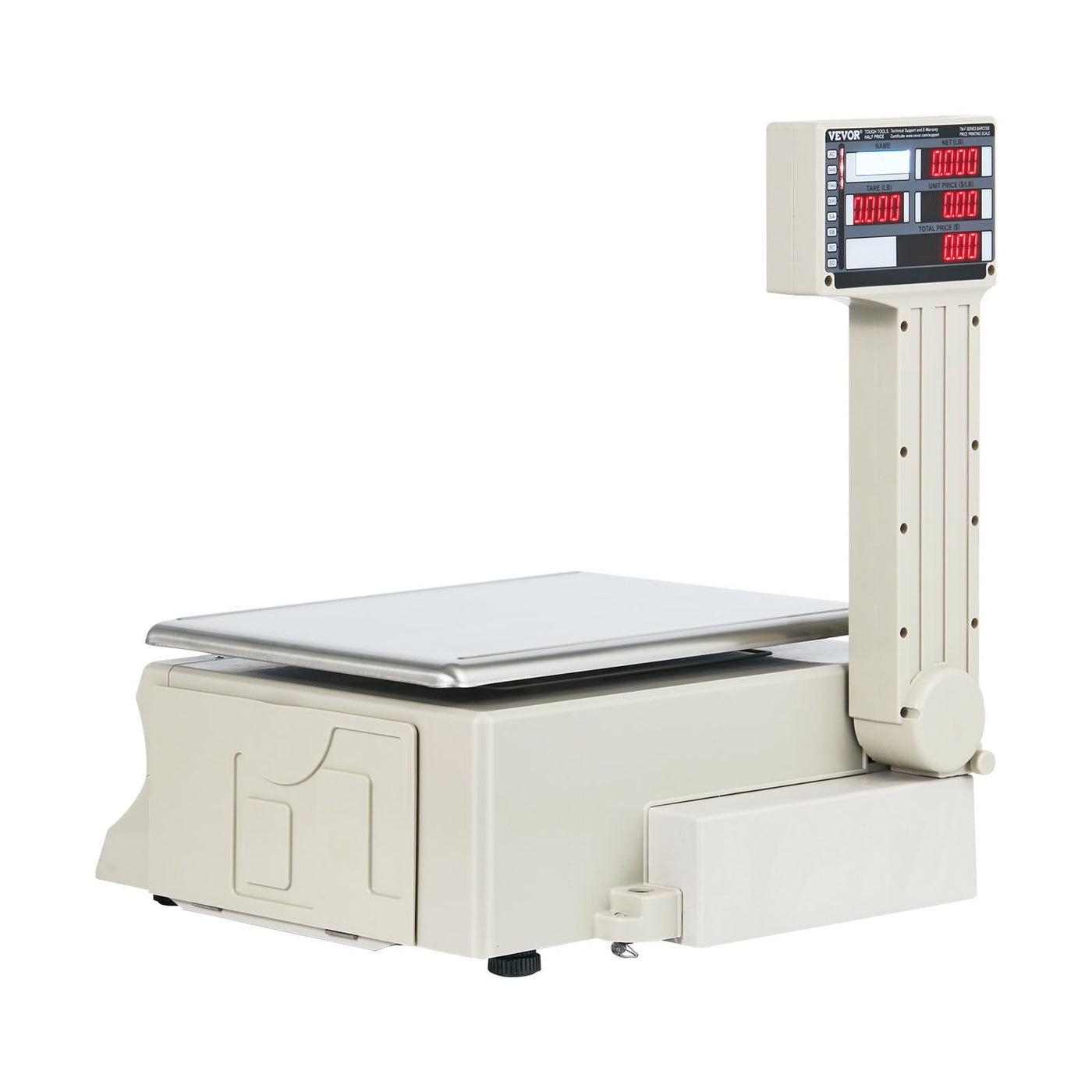 Electronic Price Computing Scale, 66 Lb Digital Deli Weight Scales, LCD and LED Digital Commercial Food Fruit Meat Produce Counting Weight