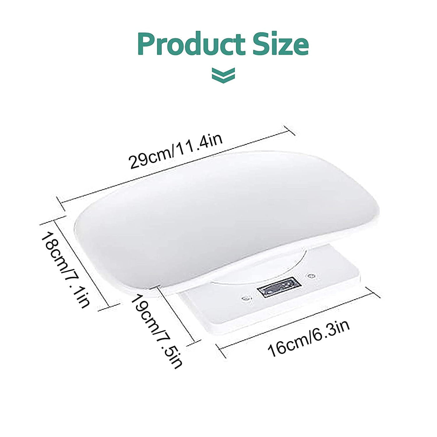 Ideal for Weighing Cats and Smaller Dogs, Portable and Convenient Digital Scale with Auto Shut Off for Pets and Kitchen