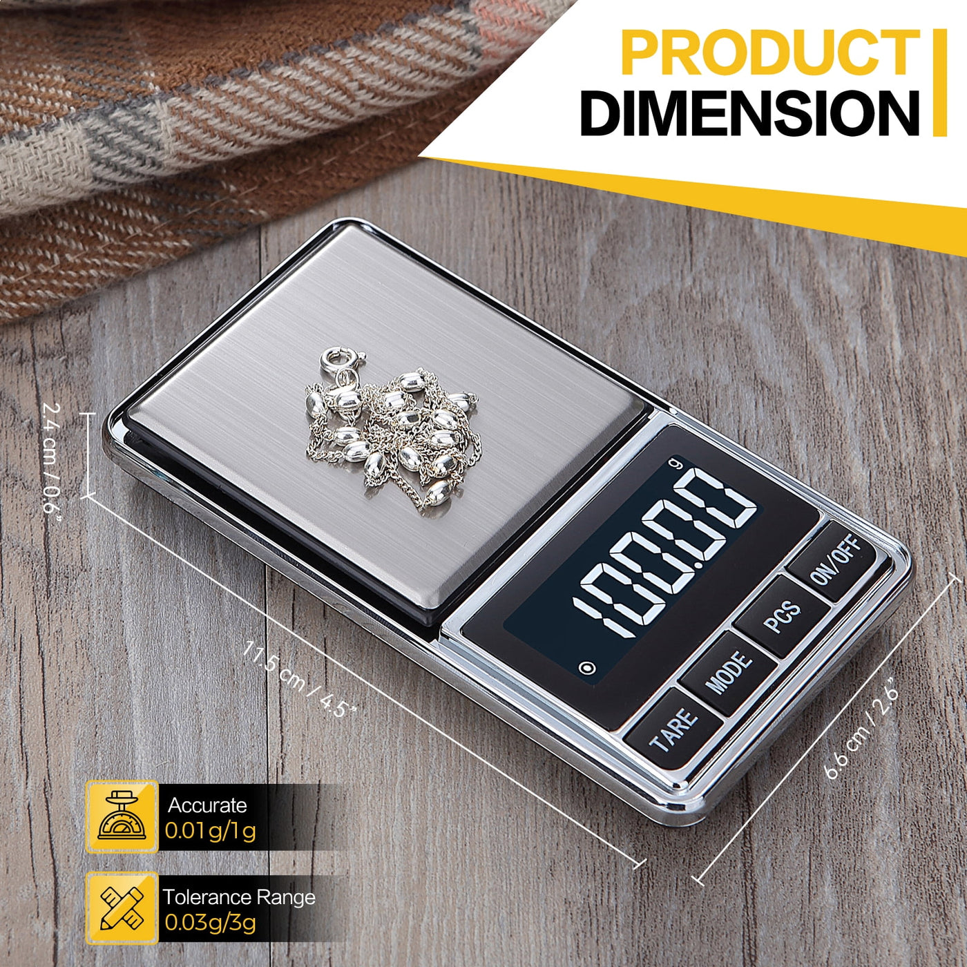 Egoelife Pocket Scale 500g/0.01g High Precision Scale Portable Digital Kitchen Scale Pocket Scale for Gold Jewelry Food Scale Mini Gram Scale with