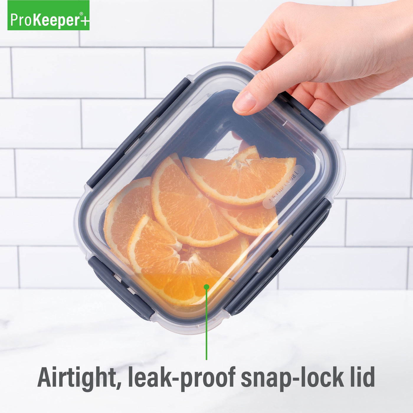 + 4.5 Cup Glass Food Storeage Container with Silicone Base, Designed to Help with Pantry Storage and Everyday Organization