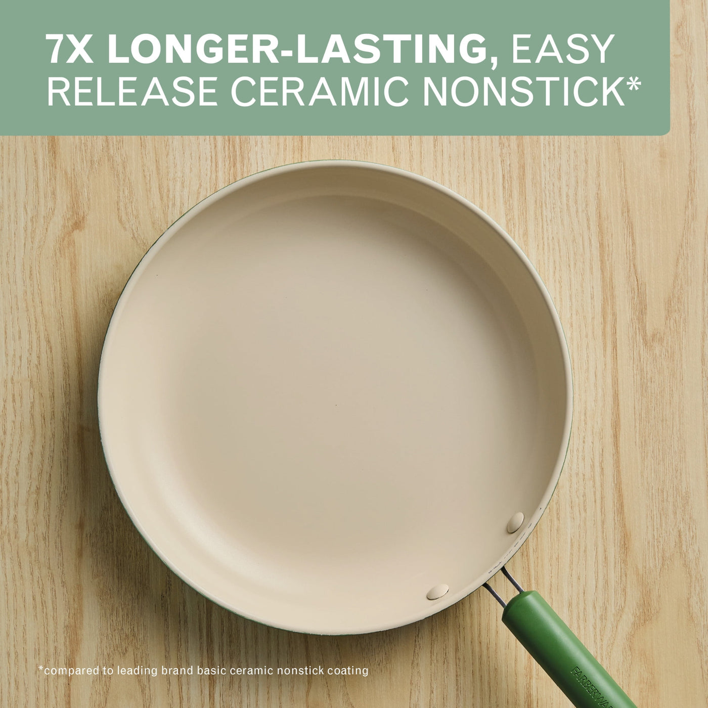 2-Piece Frying Pan Set, Dishwasher and Oven Safe, Matte Olive, for Frying, Boiling and Everyday Home Cooking