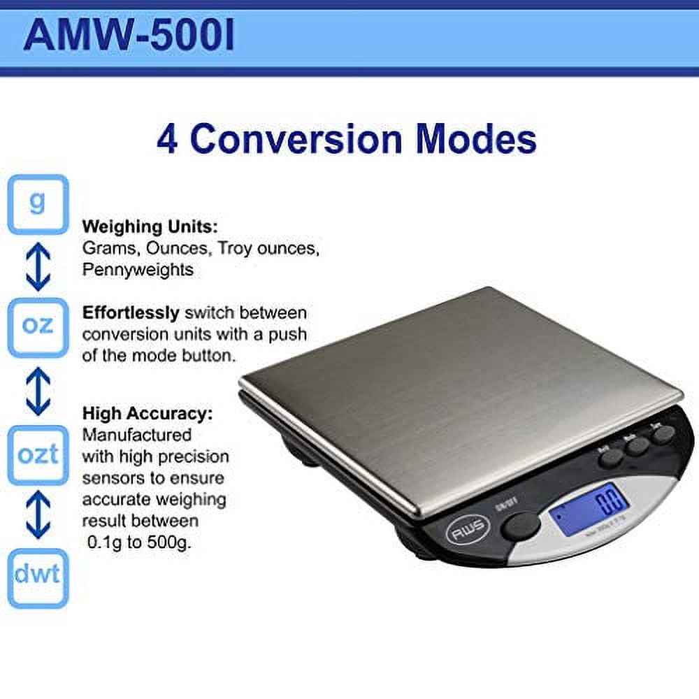 Digital Kitchen Measuring Scale, Black 500g, for Accurate Kitchen, Food and Portion Weighing, Durable Design for Daily Home Use